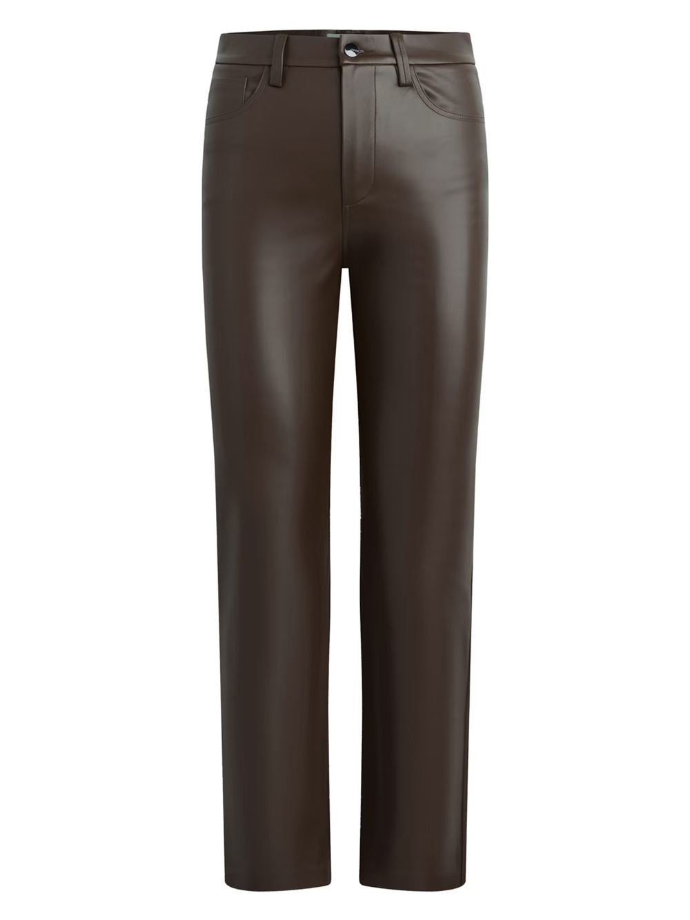 Joe's Jeans Dark Chocolate Brown Faux Leather Straight-Leg Pants Size 25